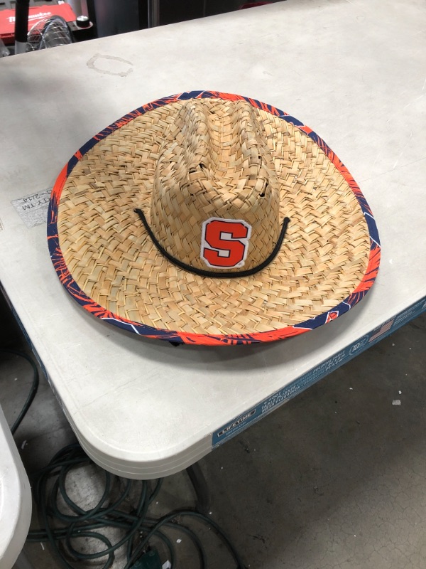 Photo 2 of (BROKEN PIECES ON TOP)
Syracuse Orange Floral Straw Hat
