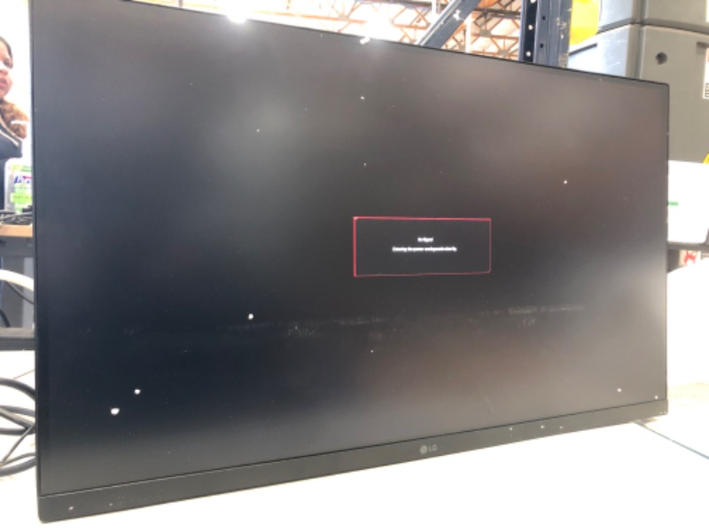 Photo 4 of **TESTED AND FUNCTIONS, FAINT SCRATCH ON MONITOR** LG 27GP750-B 27” Ultragear FHD (1920 x 1080) IPS Gaming Monitor w/ 1ms Response Time & 240Hz Refresh Rate, NVIDIA G-SYNC Compatible with AMD FreeSync Premium, Thin Bezel, Tilt/Height/Pivot Adjustable
