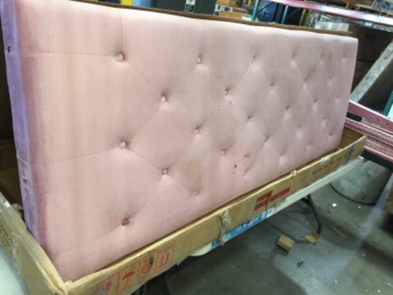 Photo 4 of **missing hardware, missing side bars, very dirty and burn spots ** Home Life Premiere Classics Velour Pink 51" Tall Headboard Slats King-Complete 5 Year Warranty 07 Platform Bed 89" L x 85" W x 51" H
