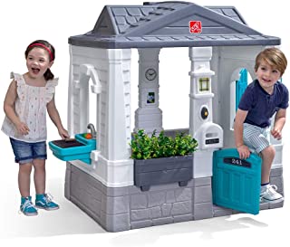 Photo 1 of **box 1 only** Step2 Neat & Tidy Cottage Homestyle Edition | Modern Kids Playhouse with Interactive Features, White