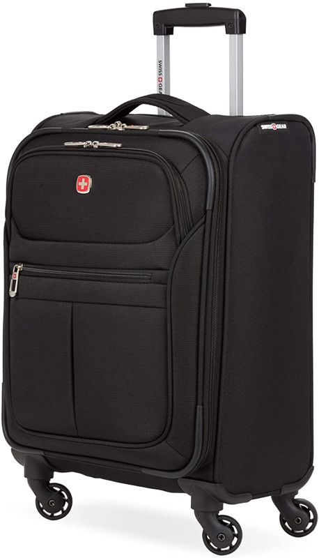 Photo 1 of SwissGear 4010 Softside Luggage with Spinner Wheels, Black, Carry-On 18-Inch
