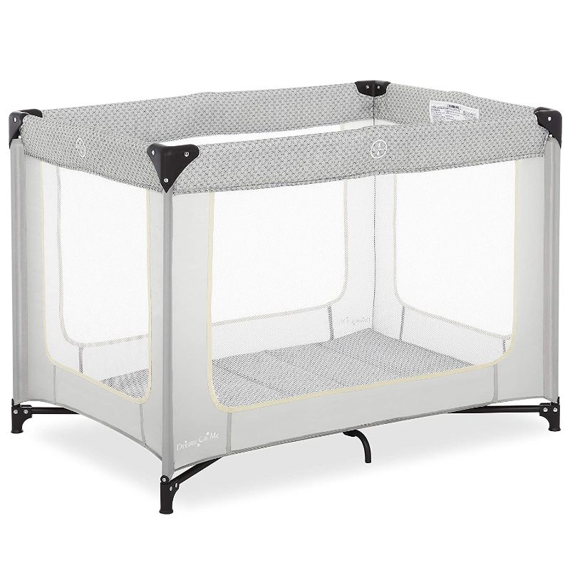 Photo 1 of Dream On Me Zoom Portable Playard Gray, Light Grey
