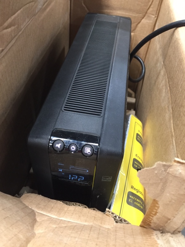 Photo 2 of APC UPS, 1500VA UPS Battery Backup & Surge Protector, BX1500M Backup Battery, AVR, Dataline Protection and LCD Display, Back-UPS Pro Uninterruptible Power Supply
