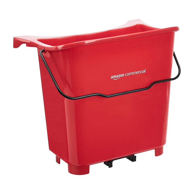 Photo 1 of AmazonCommercial Fresh Mop Cleanser Supplemental Buckets, Red - 3-Pack
