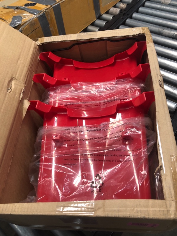Photo 1 of AmazonCommercial Fresh Mop Cleanser Supplemental Buckets, Red - 3-Pack
