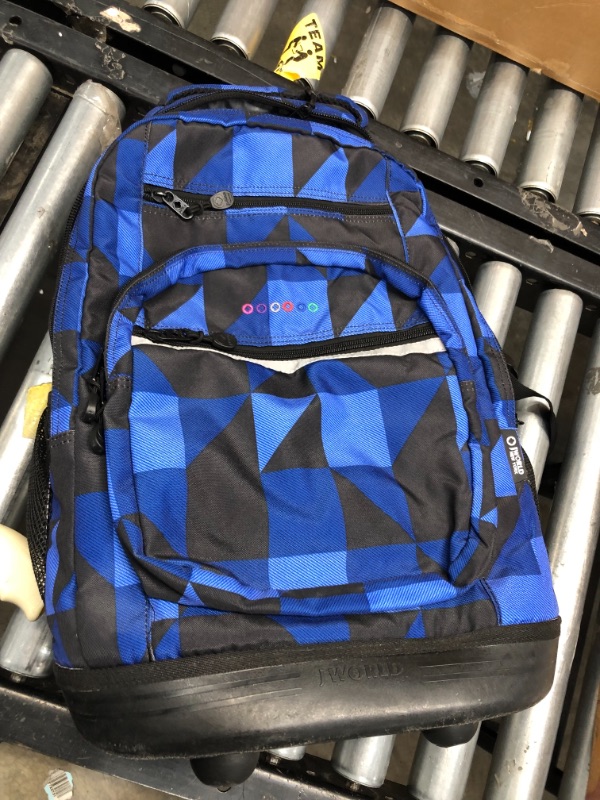 Photo 2 of J World New York Sundance Rolling Backpack Girl Boy Roller Bookbag, Block Navy, One Size

//ONE ZIPPER IS BROKE 
