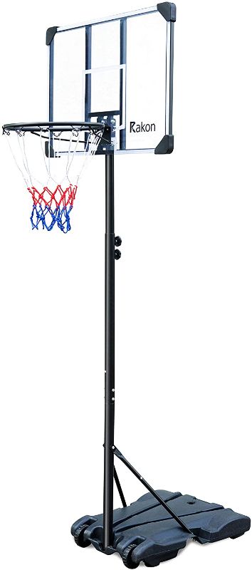 Photo 1 of \Rakon Portable Basketball Hoop Height Adjustable 5.4ft-7ft Basketball Stand Backboard System for Both Youth and Adults
**LOOSE MISSING HARDWARE**