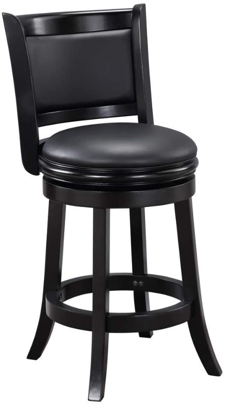 Photo 1 of Boraam Augusta Counter Height Swivel Stool, 24-Inch, Black
