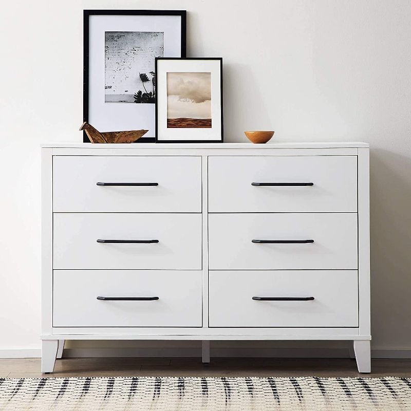 Photo 1 of ***PARTS ONLY*** Edenbrook Daley Six Drawer Bedroom-Modern Design-Easy Assembly, White Dresser
