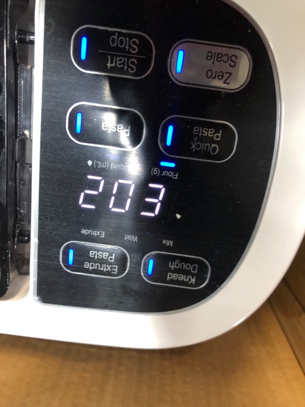 Photo 4 of **USED, SOME PARTS MISSING **PASTA MAKER SAYS "E02" WHEN BUTTONS ARE PRESSED**
Hamilton Beach Electric Pasta and Noodle Maker, Automatic, 7 Different Shapes, White (86650)
