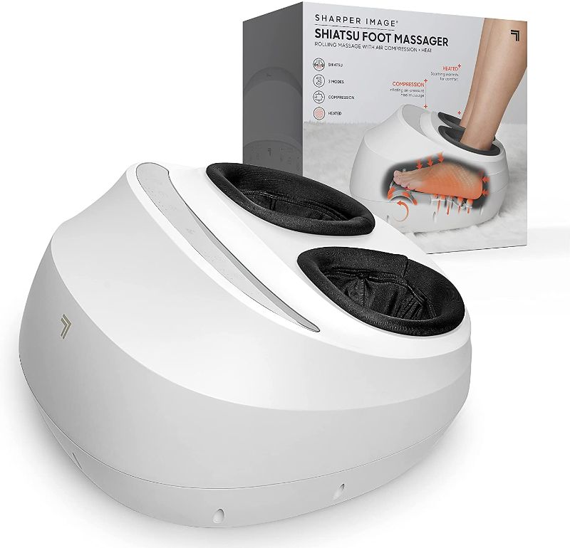 Photo 1 of **USED**
SHARPER IMAGE Shiatsu Foot Massager *New 2021 Version* Rolling Massage with Air Compression, Relax Tired & Sore Toes with Heat Therapy, Adjustable Massage Levels, Fits up to Men’s 12/Women’s 14
