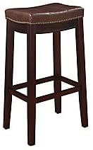 Photo 1 of **USED, DAMAGE TO SEAT, HARDWARE INCOMPLETE**
Linon Claridge Patches Bar Stool, 32-Inch, Brown
