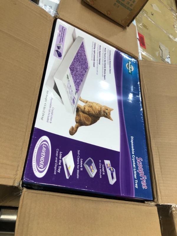 Photo 1 of PetSafe ScoopFree Cat Litter Crystal Tray Refills for ScoopFree Self-Cleaning Cat Litter Boxes - 6-Pack - Non-Clumping, Less Mess, Odor Control - Available in Original Blue, Lavender, or Sensitive
