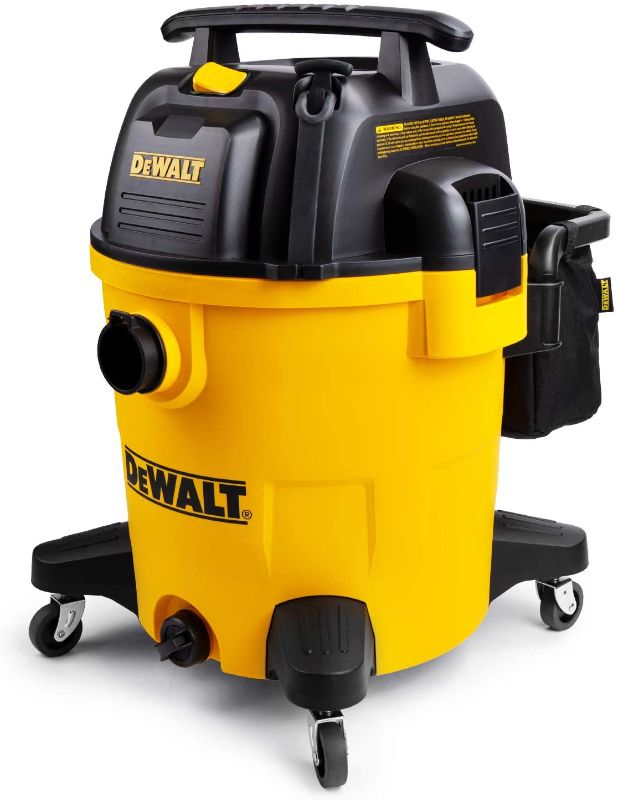 Photo 1 of **used, missing wheels**
DeWALT 12 gallon Poly Wet/Dry Vac,Yellow,DXV12P
