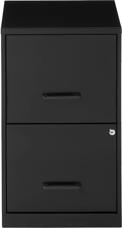 Photo 1 of **MISSING KEYS AND DENTS TO FILE CABINET FRAME**
Lorell 14341 18 Deep 2-Drawer File Cabinet, Black
