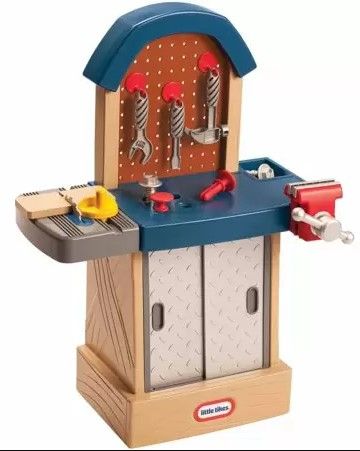 Photo 1 of **USED, MISSING PIECES**
Little Tikes Tough Workshop - Toddler Workbench Pretend Play Set for Kids 2+ Yea