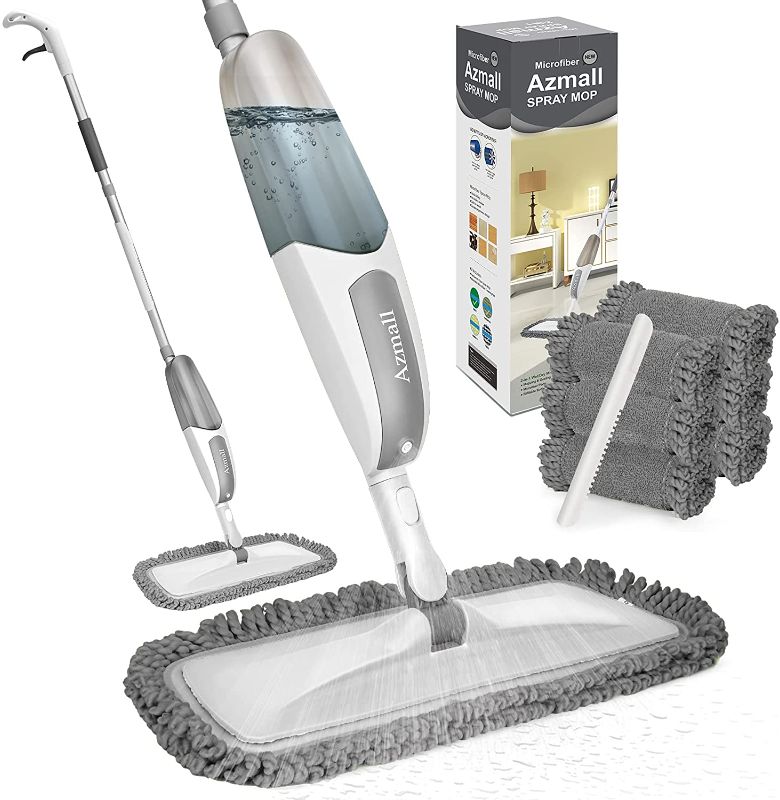 Photo 1 of **NOT EXACT MOP FROM STOCK PHOTO**
Spray Mop for Floor Cleaning Microfiber Mop Wet Dust Mop with 6 Washable Reusable Microfiber Pads and 550ML Refillable Bottle Dry Wet Kitchen Mop for Hardwood Laminate Tile Floor Cleaner Household
