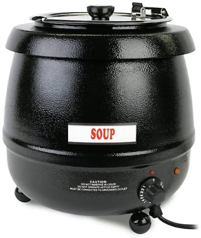 Photo 1 of **LID HAS MINOR DENTS**
Winco Electric Soup Warmer, 10.5-Quart,Black
