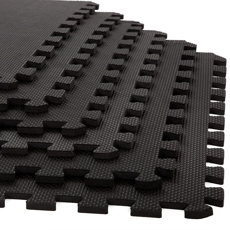 Photo 1 of Foam Mat Floor Tiles, Interlocking EVA Foam Padding by Stalwart – Soft Flooring for Exercising, Yoga, Camping, Playroom
