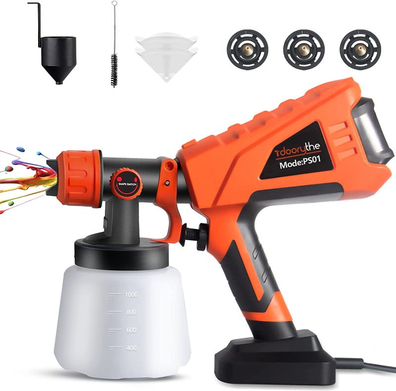 Photo 1 of **USED*
Paint Sprayer, High Power HVLP Spray Gun with Non-Corrosive Copper Nozzles & 3 Patterns for Car, Bicycle, Chair, Gardening, Easy to Clean PS01
