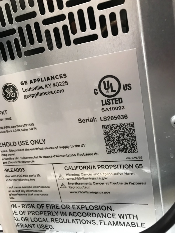 Photo 7 of **USED**
GE Profile Opal | Countertop Nugget Ice Maker with Side Tank | Portable Ice Machine with Bluetooth Connectivity | Smart Home Kitchen Essentials | Stainless Steel Finish | Up to 24 lbs. of Ice Per Day
