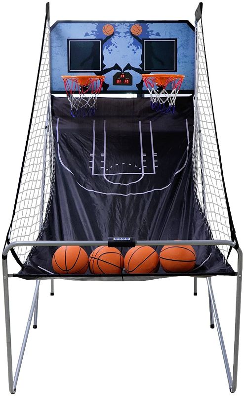 Photo 1 of **USED, MISSING PARTS**ACTUAL GAME IS DIFFERENT FROM STOCK PHOTO**
Nova Microdermabrasion Foldable Indoor Basketball Arcade Game Double Shot 2 Player W/ 4 Balls, Electronic Scoreboard and Inflation Pump
