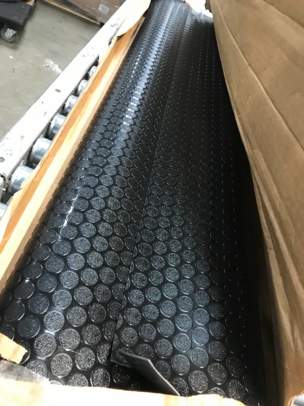 Photo 2 of **ACTUL RUBBER FLOORING IS DIFFERENT FROM STOCK PHOTO**
Rubber-Cal "Diamond Plate Rubber Flooring Rolls, 3mm x 4ft Wide Rolls
