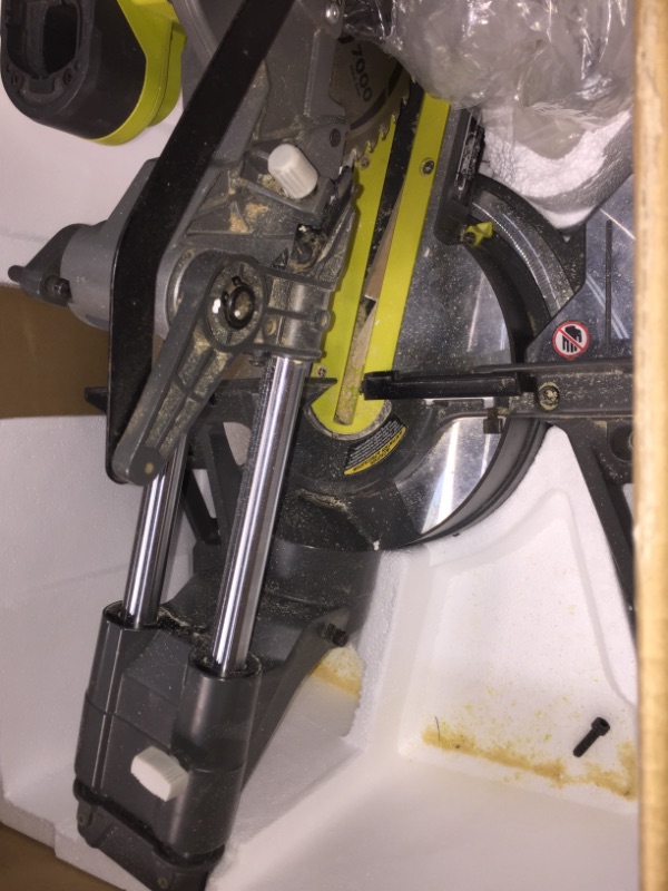 Photo 4 of *Missing battery*
RYOBI ONE+ 18V Cordless 7-1/4 in. Sliding Compound Miter Saw