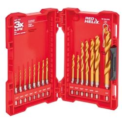 Photo 1 of 1 Milwaukee SHOCKWAVE Impact Duty Alloy Steel Drill and Screw Driver Bit Set (120-Piece)
1 Milwaukee 48-89-4630 15-Piece Titanium SHOCKWAVE Drill Bit Set