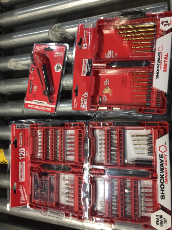 Photo 4 of 1 Shockwave Right Angle Adapter
1 Milwaukee SHOCKWAVE Impact Duty Alloy Steel Drill and Screw Driver Bit Set (120-Piece)
1 Milwaukee 15-Piece Titanium SHOCKWAVE Drill Bit Set