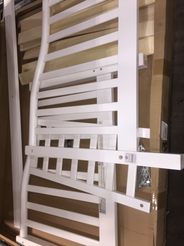 Photo 2 of *Parts only*
Bonnlo Toddler Bed with Guard Rail for Kids Children (White)
