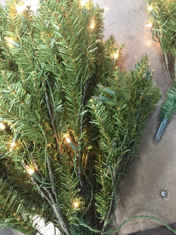 Photo 3 of //TESTED AND FUNCTIONAL, SOME LIGHTS AT BASE OF TREE DO NOT LIGHT UP 
4’ Pre-Lit Dunhill Fir Artificial Christmas Tree - Clear Lights
