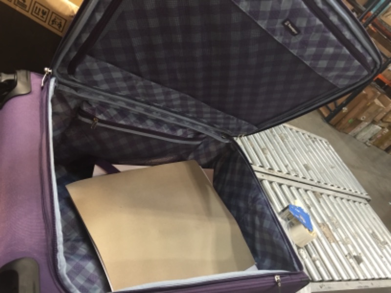 Photo 4 of //GENTLY USED 
Travelpro Maxlite 5 Softside Expandable Spinner Wheel Luggage, Imperial Purple, Checked-Large 29-Inch
