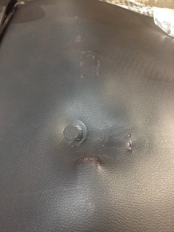 Photo 1 of Flash Furniture Big & Tall 500 Lb. Rated Brown LeatherSoft Executive Swivel Ergonomic Office Chair with Adjustable Headrest

//MINOR DAMAGE TO BACK OF CHAIR 
