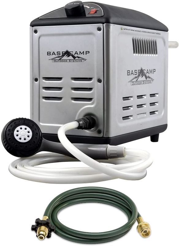 Photo 1 of Mr. Heater BaseCamp BOSS-XB13 Battery Operated Shower System and Extra 10-Feet Hose in Black
