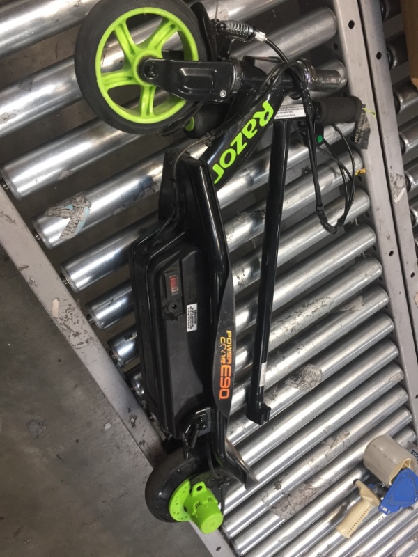 Photo 3 of Razor Power Core E90 Electric Scooter - Hub Motor, Up to 10 mph and 80 min Ride Time, for Kids 8 and Up
//MINOR COSMETIC DAMAGE FROM PREVIOUS USE//
