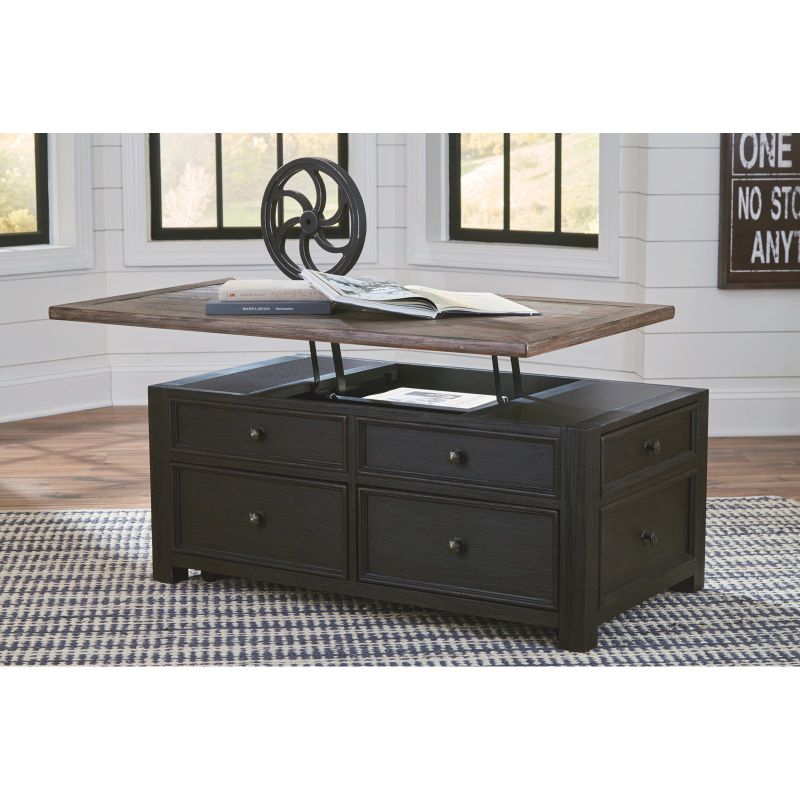 Photo 1 of **view image for damage**  Tyler Creek Collection T736-20 Lift Top Cocktail Table in Grayish Brown and Black
