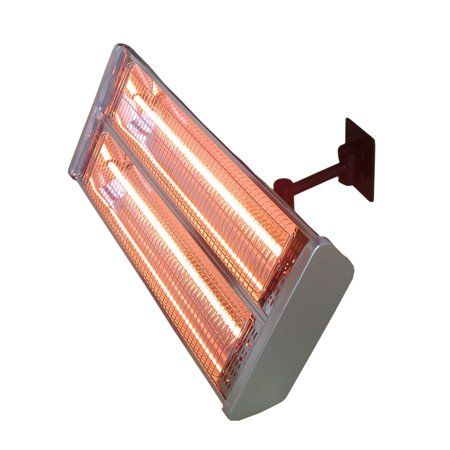 Photo 1 of //TESTED AND NONFUNCTIONAL// 
AZ Patio Heaters 1,500-Watt Infrared Double Electric Wall-Mount Electric Patio Heater, Gray
