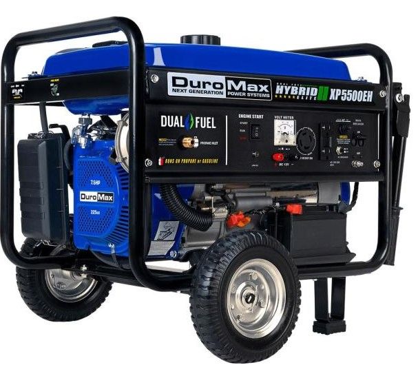 Photo 1 of DuroMax XP5500EH 5,000-Watt 224cc Electric Start Dual Fuel Hybrid Portable Generator

