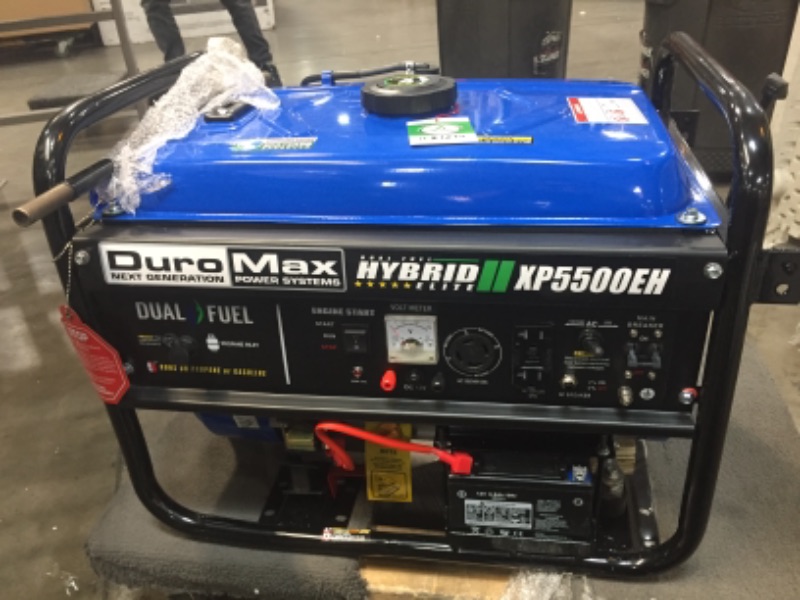 Photo 5 of DuroMax XP5500EH 5,000-Watt 224cc Electric Start Dual Fuel Hybrid Portable Generator

