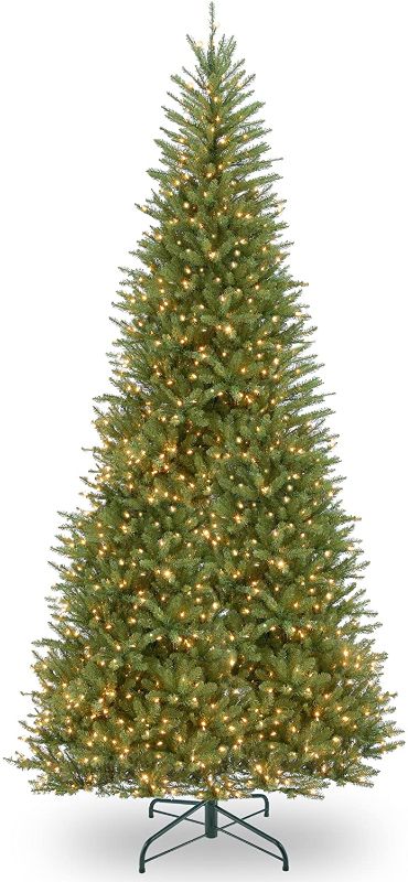 Photo 1 of //TESTED AND FUNCTIONAL, MISSING TOP PORTION OF TREE// 
National Tree Dunhill Fir Slim Tree with Clear Lights-Size:12 Ft
