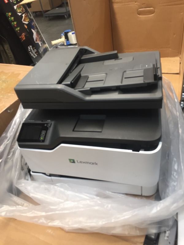 Photo 4 of //TESTED AND NONFUNCTIONAL, MAJOR DAMAGE TO FRONT OF PRINTER, PARTS ONLY //Lexmark MC2425ADW Multifunction Color Laser Printer
