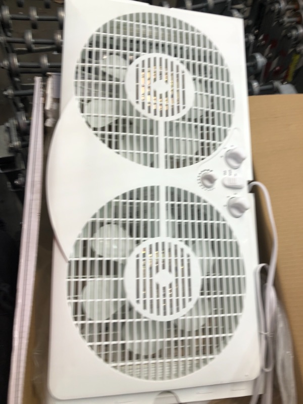 Photo 1 of 9 in. Twin Window Fan
