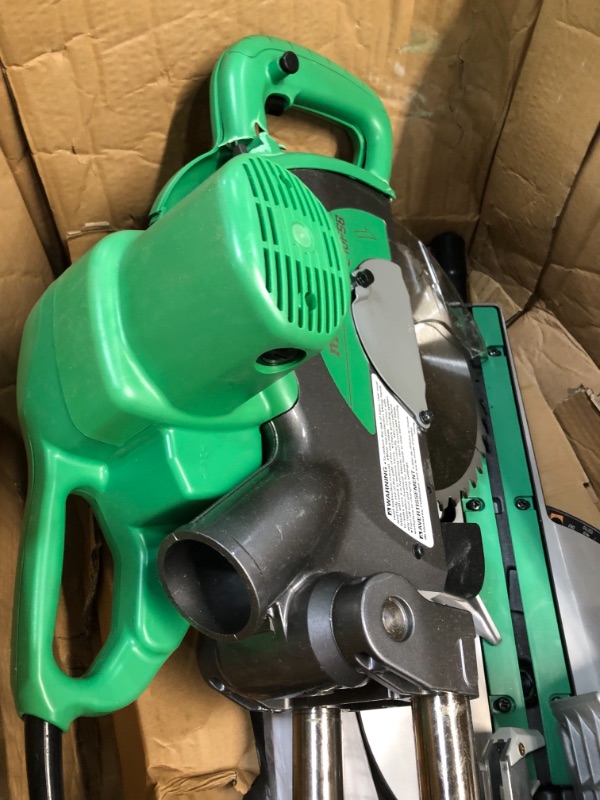Photo 2 of **DAMAGED**
Metabo HPT 10-Inch Sliding Compound Miter Saw, Double-Bevel, Electronic Speed Control, 12 Amp Motor, Electric Brake,  (C10FSBS)
