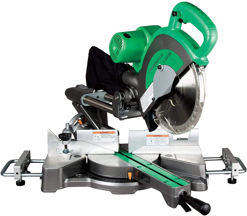 Photo 1 of **DAMAGED**
Metabo HPT 10-Inch Sliding Compound Miter Saw, Double-Bevel, Electronic Speed Control, 12 Amp Motor, Electric Brake,  (C10FSBS)
