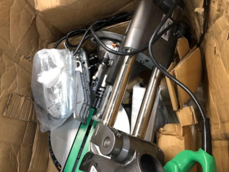 Photo 3 of **DAMAGED**
Metabo HPT 10-Inch Sliding Compound Miter Saw, Double-Bevel, Electronic Speed Control, 12 Amp Motor, Electric Brake,  (C10FSBS)
