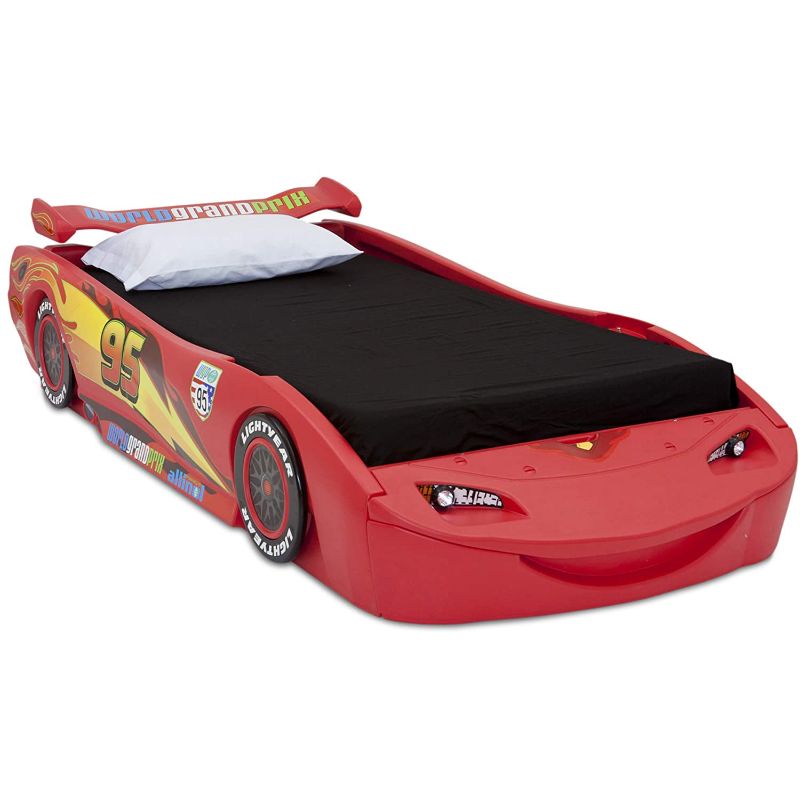 Photo 1 of **INCOMPLETE**
Disney/Pixar Cars Lightning McQueen Twin Bed with Lights by Delta Children, NOT INCLUDED MATTRESS
