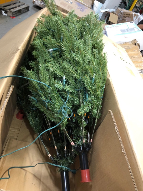 Photo 2 of **DAMAGED**
National Tree Company White Prelit LED Green Fir Christmas Tree, 7.5'
