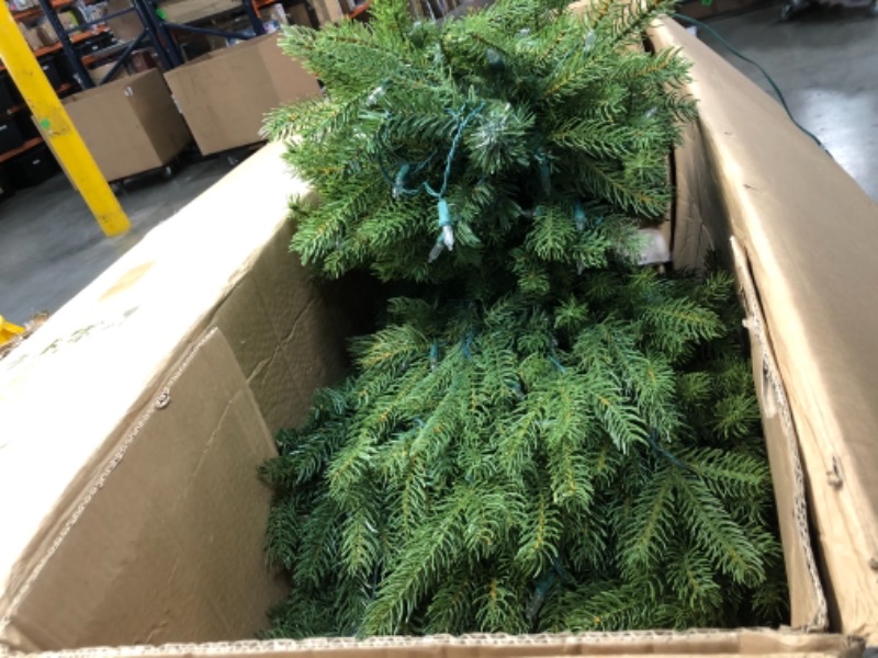 Photo 3 of **DAMAGED**
National Tree Company White Prelit LED Green Fir Christmas Tree, 7.5'
