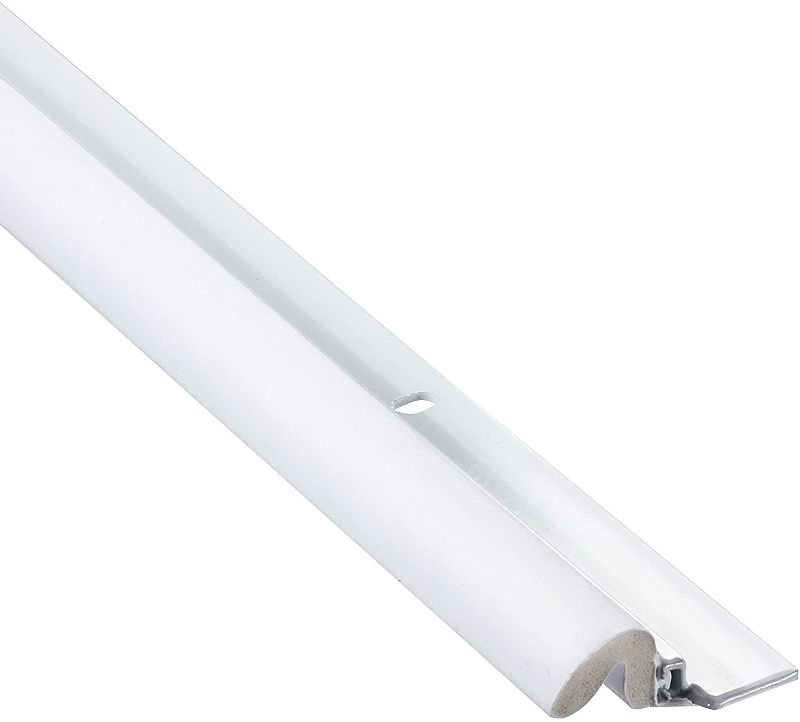 Photo 1 of **DAMAGED**
Simply Conserve - Premium Screw-On Door Weatherstrip Set with Aluminum Carrier and Foam Gasket - 84" Linear Sides by 36" Top in White
